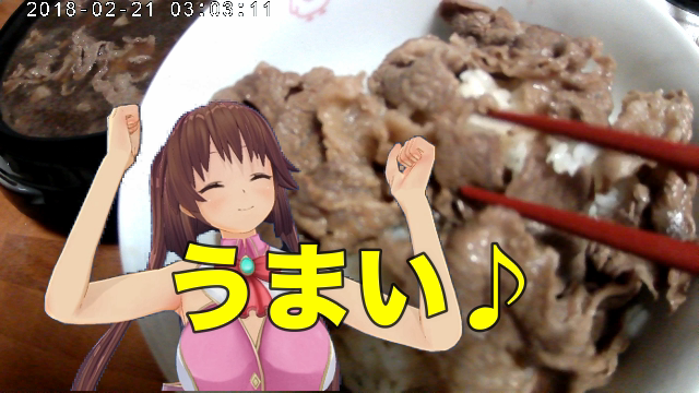 2019/05/01/ 05:25VTuber牛丼美味い！